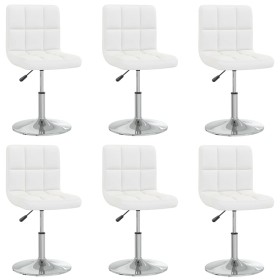 Sillas de comedor 6 unidades cuero sintético