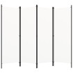 Biombo divisor de 4 paneles blanco 200x180 cm