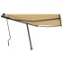 Toldo de pie retráctil manual amarillo y blanco 450x300