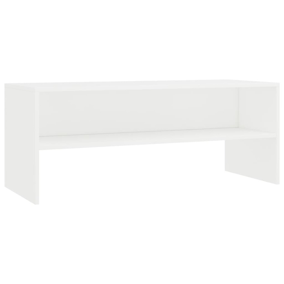 Mueble para TV madera contrachapada blanco 100x40x40