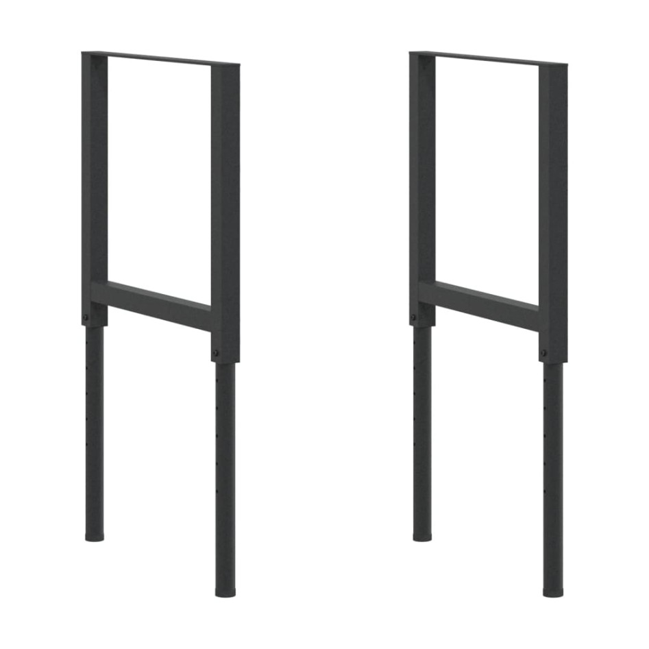 Estructura de banco de trabajo 2 uds metal 55x(69-95,5)cm