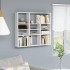 Estantería de pared contrachapada blanco brillante 90x16x78