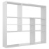 Estantería de pared contrachapada blanco brillante 90x16x78
