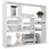 Estantería de pared contrachapada blanco brillante 90x16x78