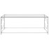 Mesa de centro acero inoxidable y vidrio plateada 120x60x45