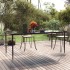 Mesa comedor jardín acero y vidrio templado negro 200x100x74