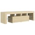 Mueble de TV con luces LED color roble Sonoma 140x36,5x40