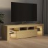 Mueble de TV con luces LED color roble Sonoma 140x36,5x40