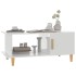 Mesa de centro madera contrachapada blanco brillo 90x50x40