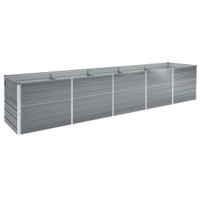 Arriate de acero galvanizado gris 400x80x45