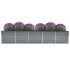 Arriate de acero galvanizado gris 400x80x45