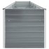 Arriate de acero galvanizado gris 400x80x45