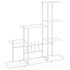 Soporte de flores de metal blanco 94,5x25x88