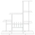 Soporte de flores de metal blanco 94,5x25x88