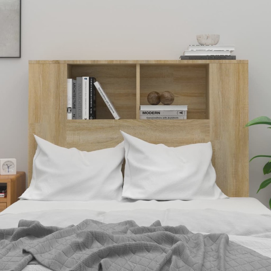 Mueble cabecero color roble Sonoma 100x18,5x104,5