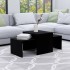 Set de mesas de centro madera contrachapada negro 100x48x40