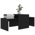 Set de mesas de centro madera contrachapada negro 100x48x40