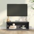 Mueble de TV de madera maciza de pino gris 90x35x35