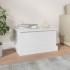 Baúl almacenaje madera contrachapada blanco brillo 50x30x28