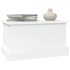 Baúl almacenaje madera contrachapada blanco brillo 50x30x28
