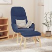 Sillón de relax con reposapiés tela azul