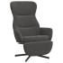 Sillón de relax con reposapiés terciopelo gris