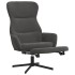 Sillón de relax con reposapiés terciopelo gris