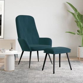 Sillón de relax con taburete terciopelo