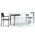 Juego de comedor para jardín 7 piezas blanco y