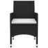 Set comedor de jardín 5 pzas y cojines ratán sintético y