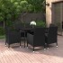 Set comedor de jardín 7 pzas y cojines ratán sintético y