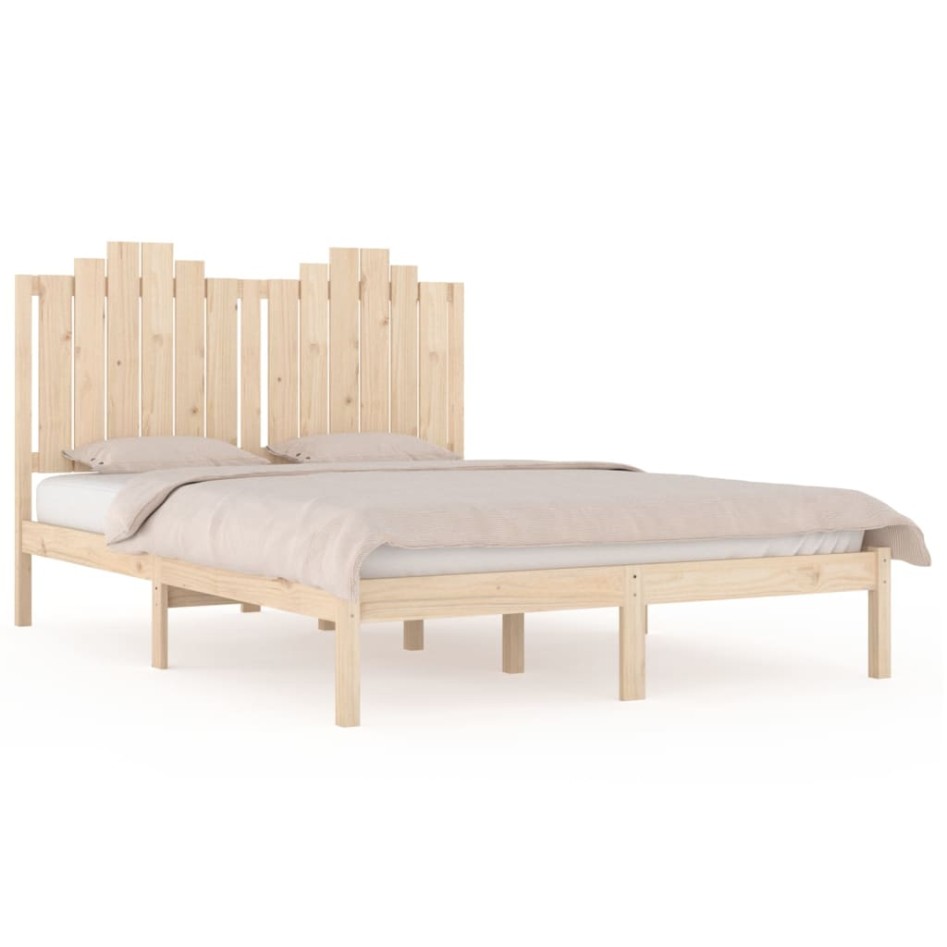 Estructura de cama de madera maciza de pino 160x200