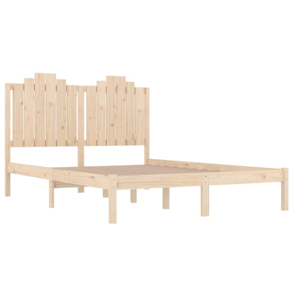 Estructura de cama de madera maciza de pino 160x200