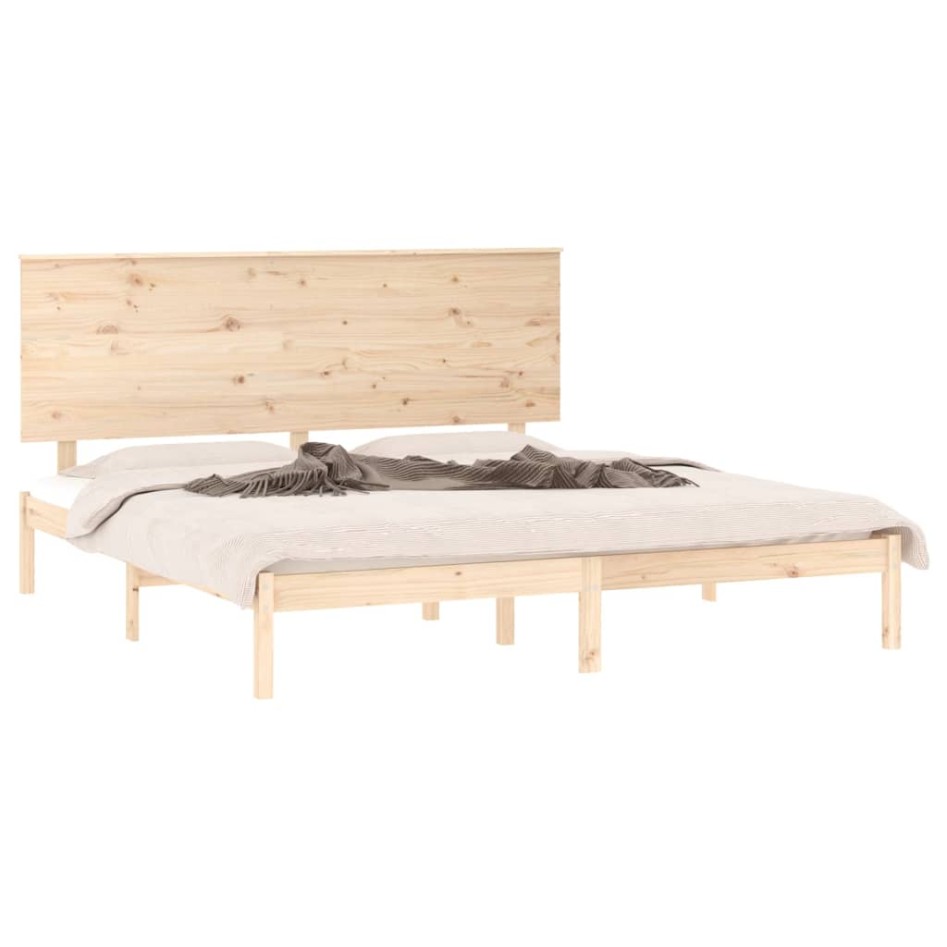 Estructura de cama madera maciza 150x200