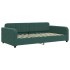 Sofá cama con colchón terciopelo verde oscuro 90x200