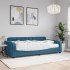 Sofá cama con colchón terciopelo azul 100x200