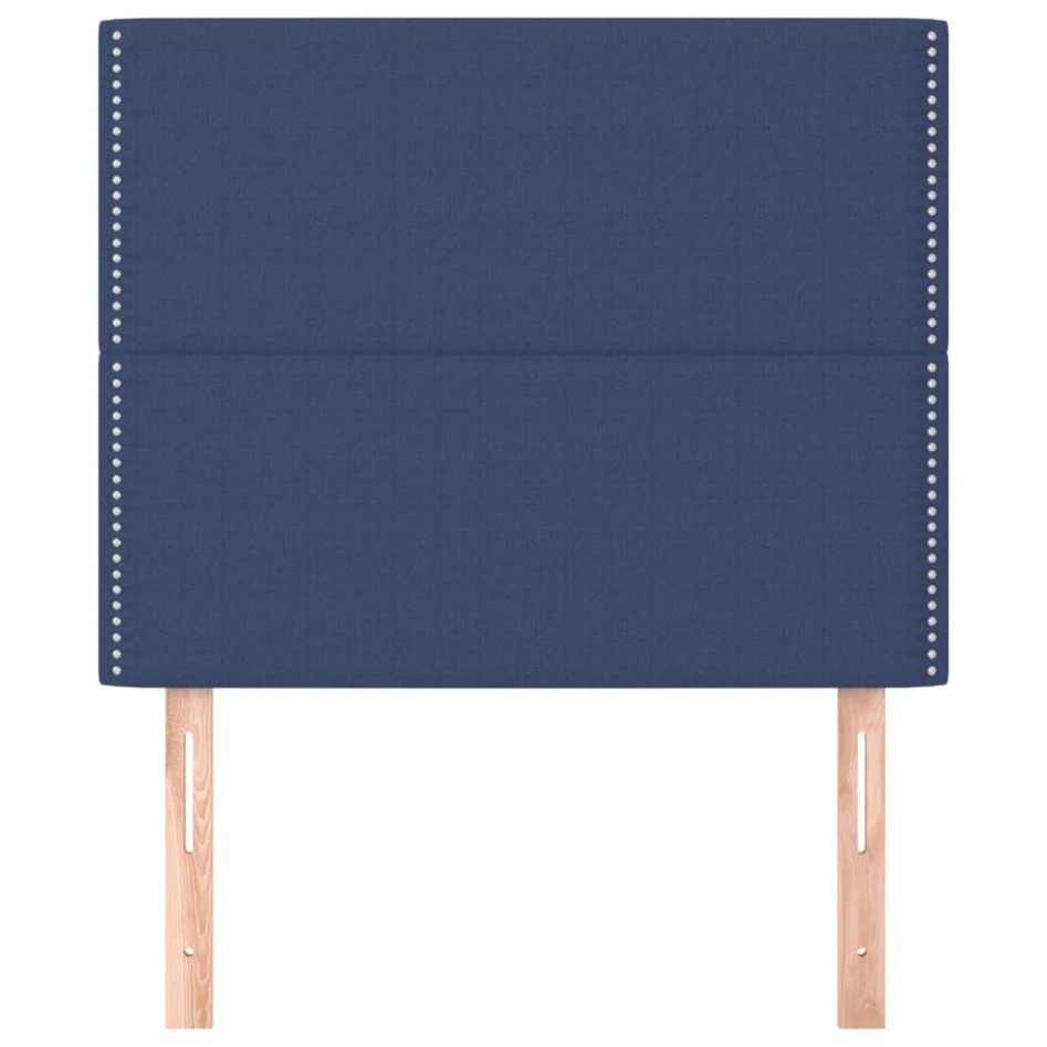 Cabeceros 2 unidades de tela azul 100x5x78/88