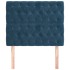 Cabeceros 2 unidades de terciopelo azul oscuro 100x7x78/88