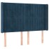 Cabecero con orejas de terciopelo azul oscuro 147x16x118/128