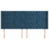 Cabecero con orejas de terciopelo azul oscuro 183x16x118/128