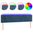 Cabecero con LED de terciopelo azul oscuro 180x5x78/88