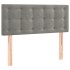Cabecero con LED de terciopelo gris claro 100x5x78/88
