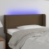 Cabecero con LED de tela marrón oscuro 83x16x78/88