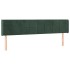 Cabecero con LED de terciopelo verde oscuro 183x16x78/88
