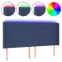 Cabecero con LED de tela azul 163x16x118/128