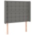 Cabecero con LED de tela gris oscuro 83x16x118/128