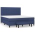 Cama box spring con colchón tela azul 160x200