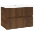 Mueble de baño con lavabo madera contrachapada marrón