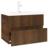 Mueble de baño con lavabo madera contrachapada marrón