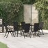 Juego de comedor de jardín 7 piezas ratán sintético